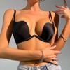 Invisible Backless Deep V Push Up Bra - Anti-Sagging U-Shape for Wedding & Evening Gowns