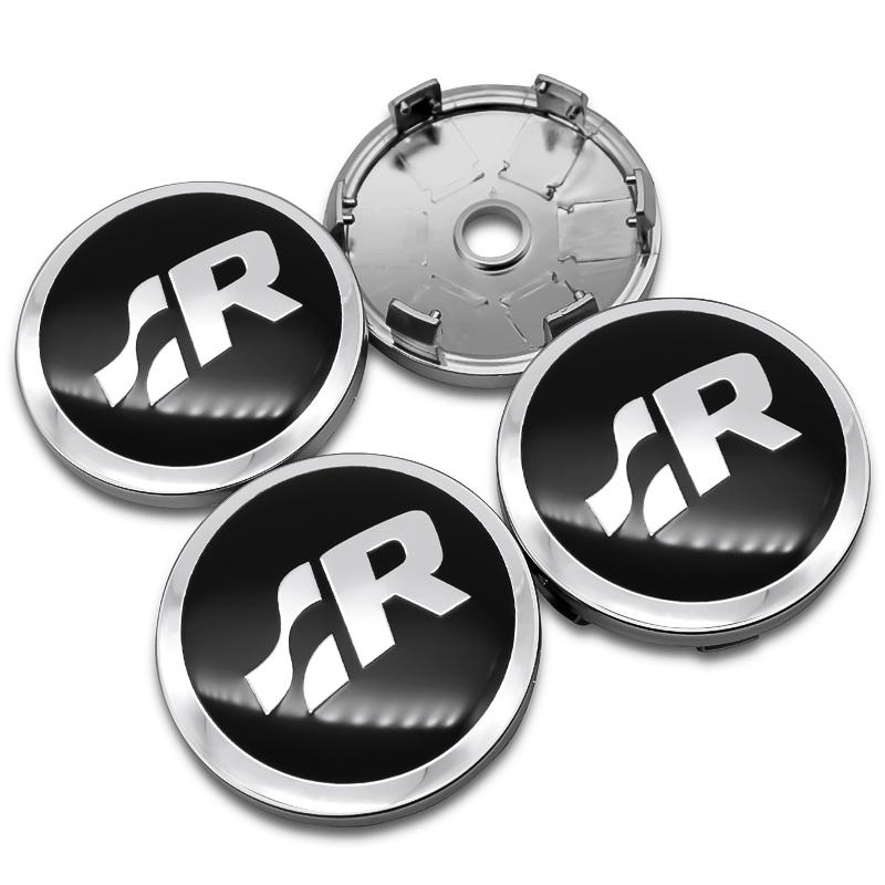 VW 4Pcs 56mm 60mm Car Wheel Center Hub Cap Cover Emblem Stickers For Volkswagen VW GTI Polo Golf Passat Tiguan Arteon Touareg Caddy