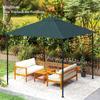 3 x 3 m Gazebo Canopy Replacement Cover, Garden Gazebo Roof Replacement, TOP COVER ONLY, Charcoal Green