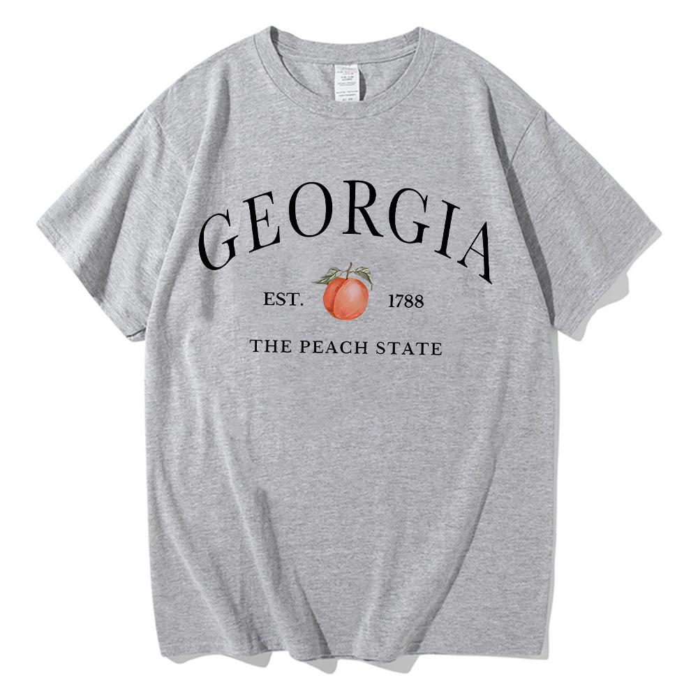Georgia Peach Vintage Print T-shirts Ginny & Georgia 3 Hot TV Show Tees Adorable Female Clothes Summer Cotton Soft T Shirt Daily