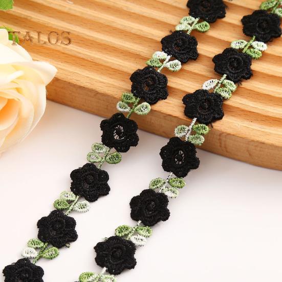 Цветочная кружевная отделка лента яркий цвет широко используется DIY ремесла вышитые крючком кружева отделка ткани украшения для шитья