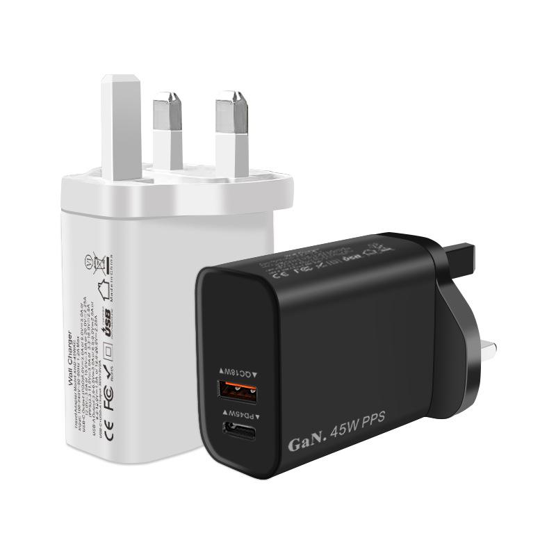 45W European Standard Charger Is Suitable for Samsung S22s21s20note10 Apple 15 Fast Charging Ac Charging Head