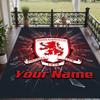 Ковер с индивидуальной печатью текста Middlesbrough FC Нескользящий напольный ковер для декора домашней комнаты