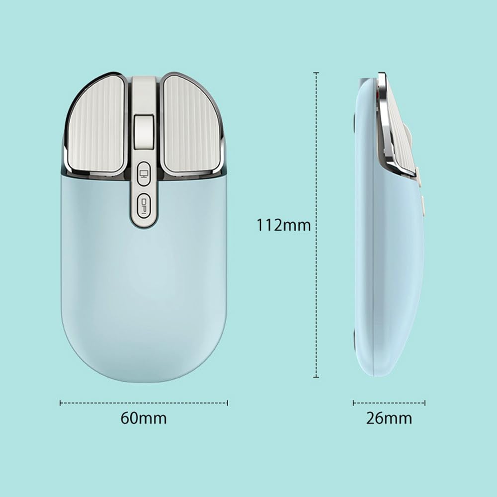 M203 USB Wireless Bluetooth Mouse Ultra Thin Quiet Rechargeable Wireless Compact Lightweight Bluetooth Compatible with Surface Tablet 5.1 iPhone/iPad