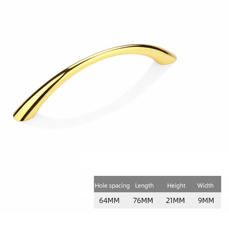 Ручка для двери шкафа из цинкового сплава, простая изогнутая ручка для ящика, многофункциональная ручка для гардероба, обувницы, мебельная фурнитура