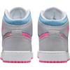 Jordan Air Jordan 1 Abrasion Resistant Breathable Mid top Children's Basketball Shoes Blue Pink Teenagers HQ1999-400