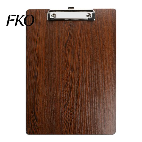 Stable Drawing Surface Wooden Clipboard with Metal Clip, A4 Letter Size Clip Board for Documents Board, Wood Grain Thicken Hardboard Office,