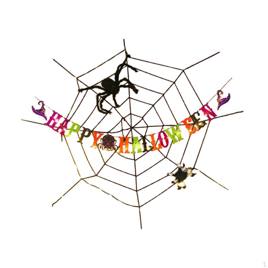 Halloween Spider Web Decoration Backdrop for Masquerade Party Supplies Home
