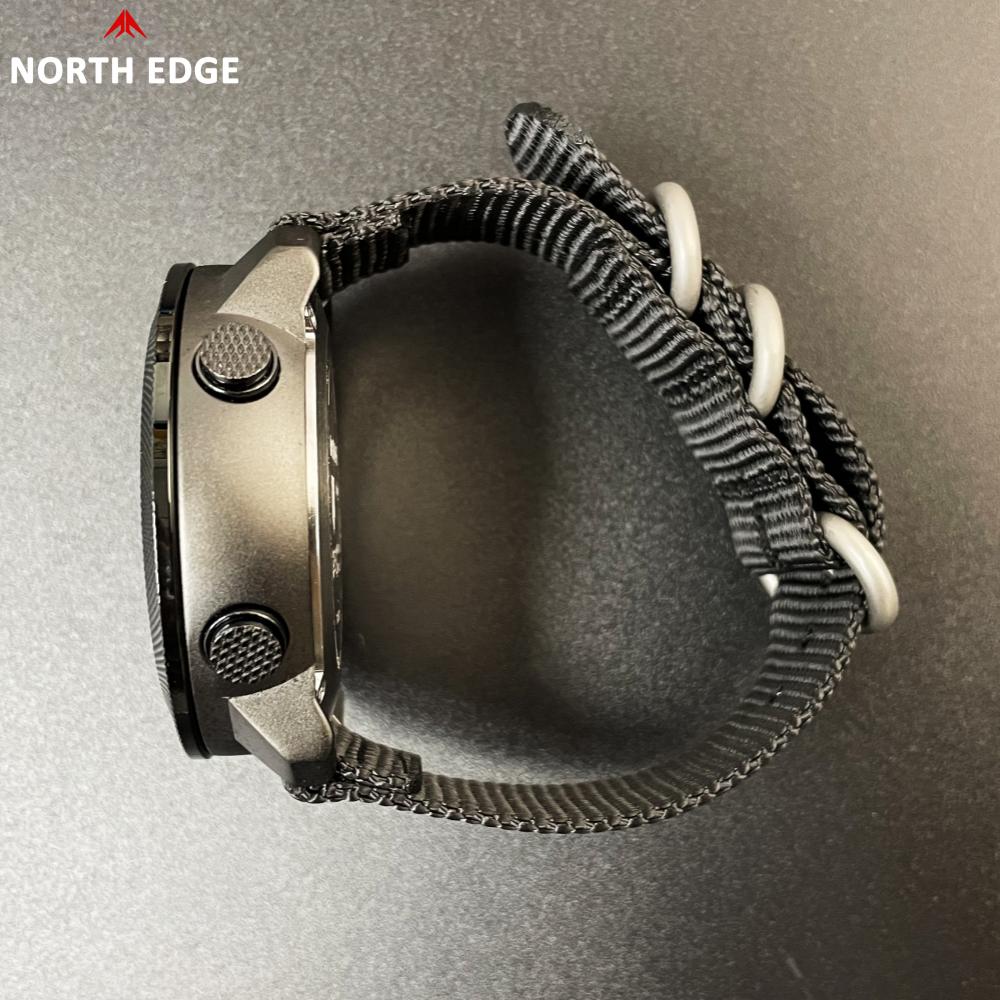 Мужские часы NORTH EDGE APACHE Field Watch с циферблатом 50 мм, компасом, высотомером, барометром, хронографом, водонепроницаемые, мужские часы Reloj