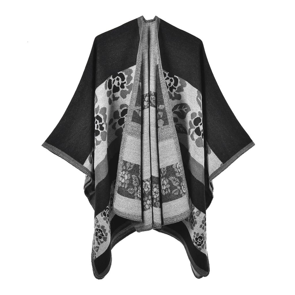 Женское зимнее теплое одеяло с принтом большого размера, накидка, шаль, кардиганы