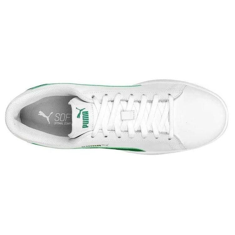 Puma Smash V2 White Green Unisex Sneakers Puma-White Amazon-Green 365215-03