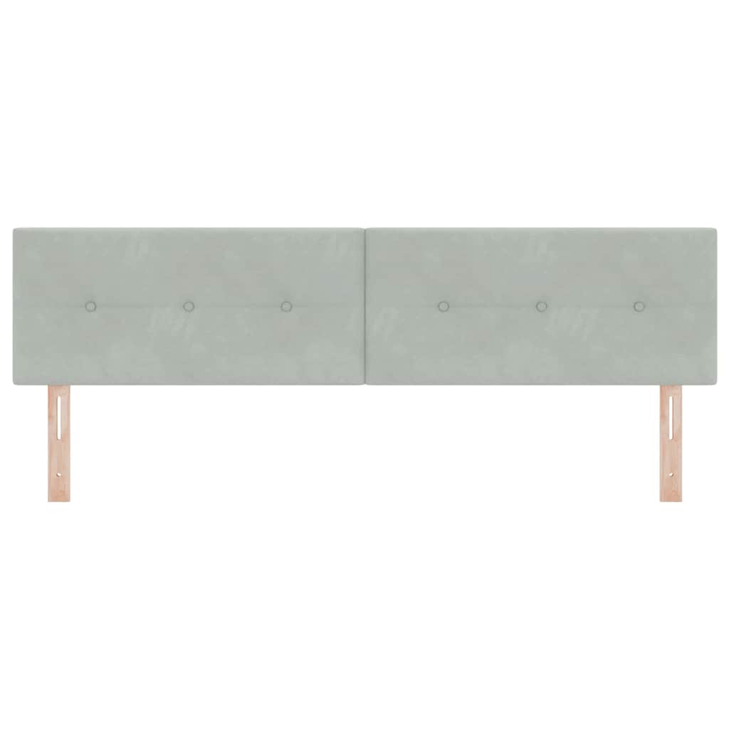 Headboard Light Grey 180 cm Velvet