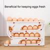 Прозрачный стеллаж для хранения яиц с защитными перилами, большая вместимость, 4-х уровневый, автоматический, вращающийся