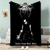 Классический плед D-Darkthrone Легкий 240 г Фланелевое одеяло Мягкое Нежное к коже Для охлаждения летом