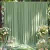 Wrinkle Free White Backdrop Curtain for Parties Soft Fabric Drapes Wedding White Curtain Backdrop for Birthday Party Decorations