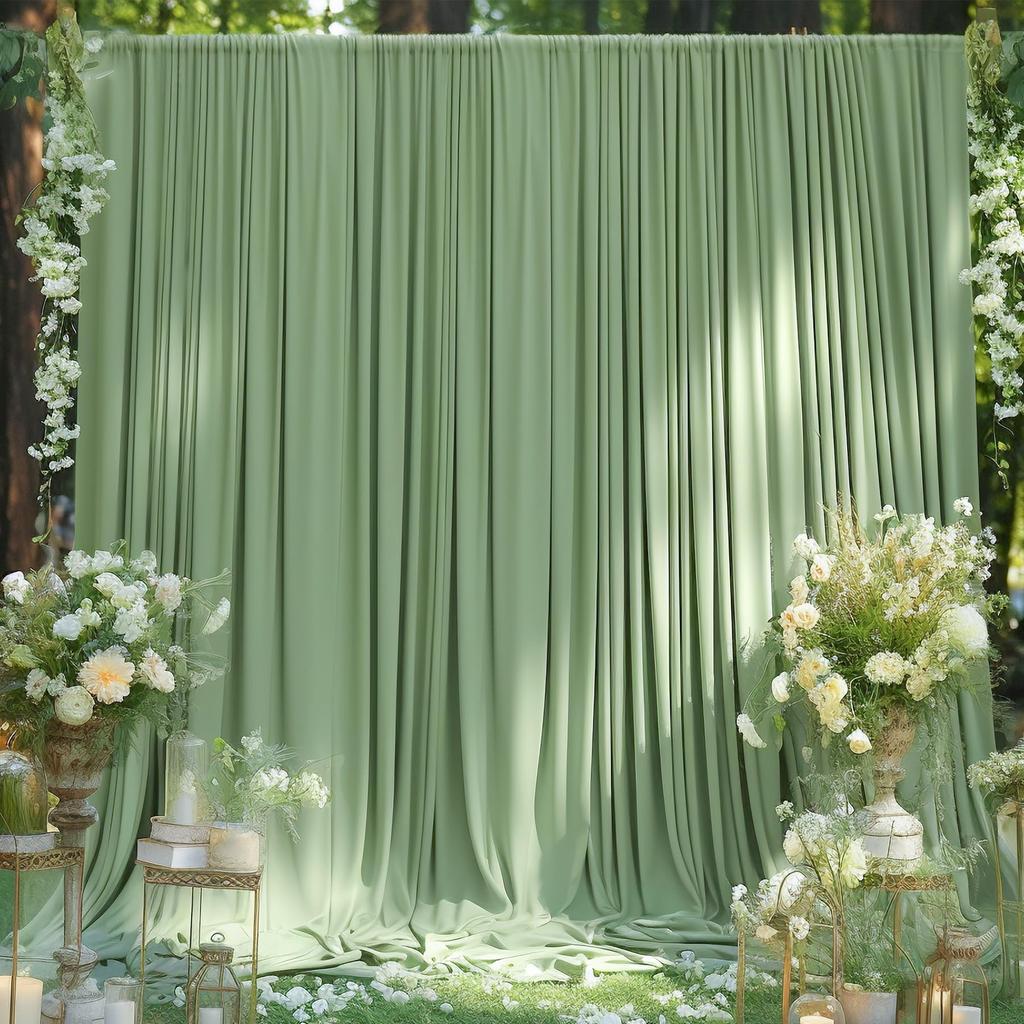 Wrinkle Free White Backdrop Curtain for Parties Soft Fabric Drapes Wedding White Curtain Backdrop for Birthday Party Decorations