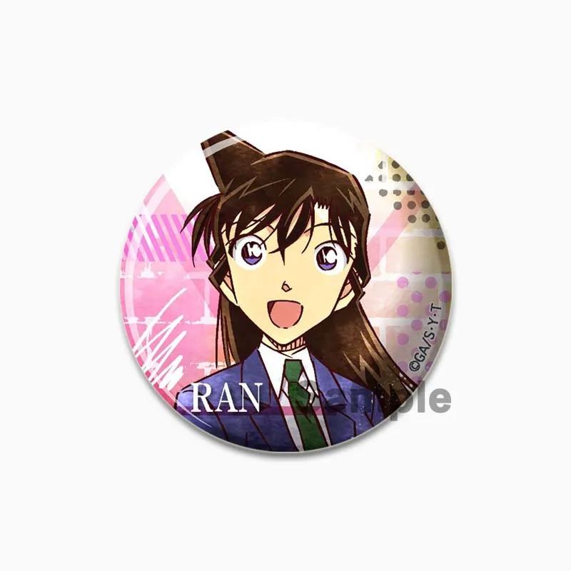 32/44/58mm Maorilan Haibara Ai Conan Hattori Heiji Badge Cartoon Anime Cute Brooch Pins for Clothes Backpack Hat Jewelry Accessories