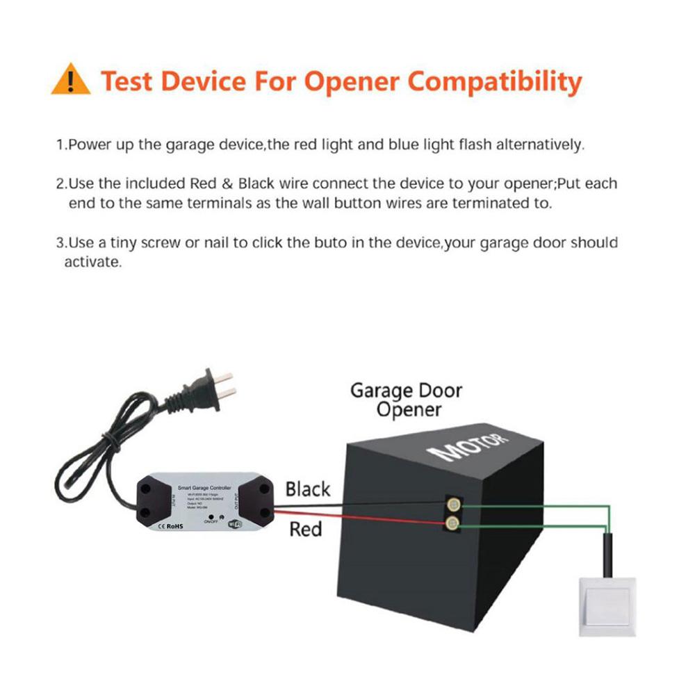 Tuya WiFi Switch Интеллектуальный контроллер открывания гаражных ворот Управление через приложение SmartLife