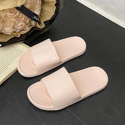 Женские легкие тапочки из искусственной кожи EVA - однотонные сандалии для дома на плоской подошве