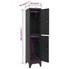 VidaXL Locker Cabinet Anthracite 38x45x180 Cm Steel 339779
