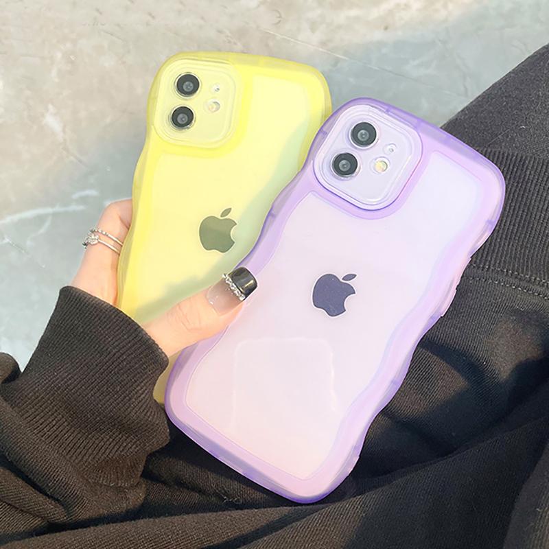 Прозрачный милый волнистый чехол для Iphone 11 13 12 Pro Max Xs Xr X 7 8 Plus противоударный прозрачный мягкий силиконовый чехол