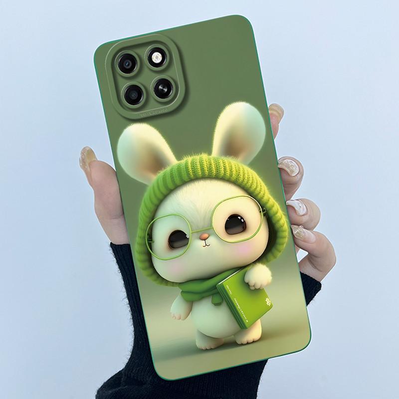 Чехол для Infinix Smart 6 HD Милый Кот Мультяшный Цветок Жидкий Силикон Мягкий ТПУ Ударопрочный Задняя Крышка Чехол для Телефона Smart6 HD X6512