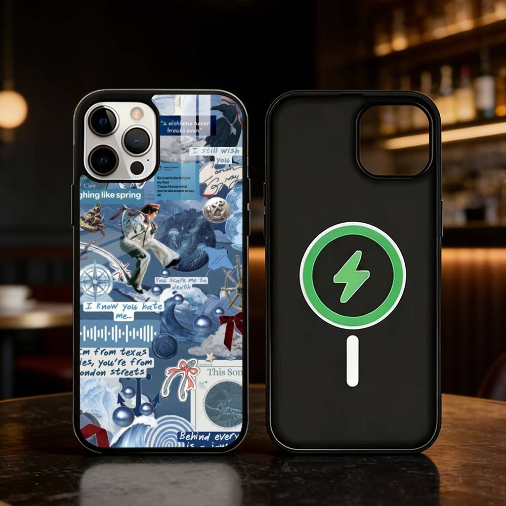 Чехол для телефонаsinger C-Conan Gray Wishbone для iPhone 17,16,15,14,13,12,Plus,Pro,Max Для магнитной беспроводной зарядки