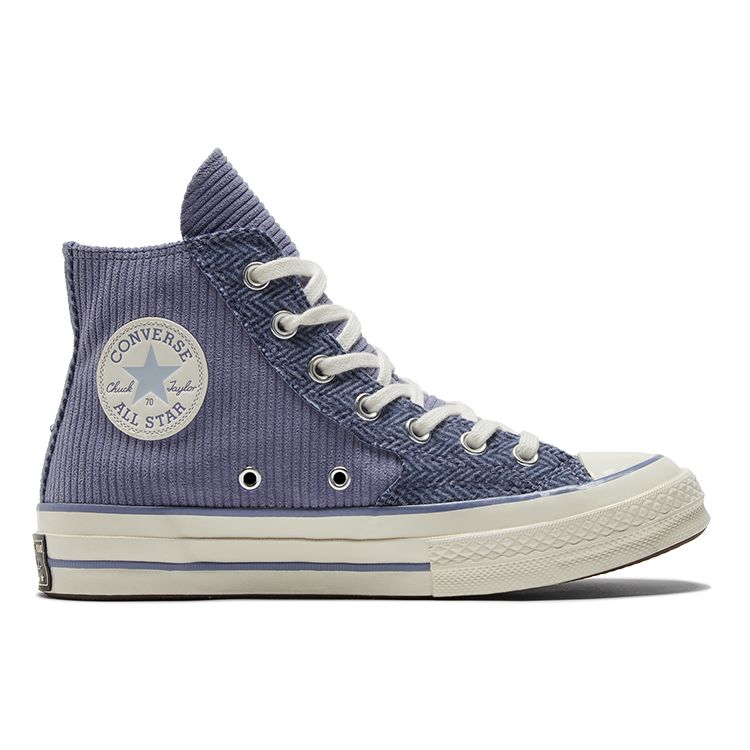 Converse 1970-е Chuck Taylor All Star Hi Модные Универсальные Вельветовые Лоскутные Высокие Кеды Унисекс Фиолетовый 172495C