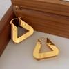 Geometric Triangle Ear Cuffs: Exaggerated, Versatile Earrings with High-end Korean Style