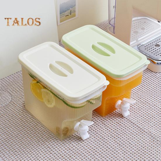 3.9L Water Dispenser with Faucet Leakproof Iced Tea Pitcher for Fridge BPA-Free Juice Container for Summer Drinks