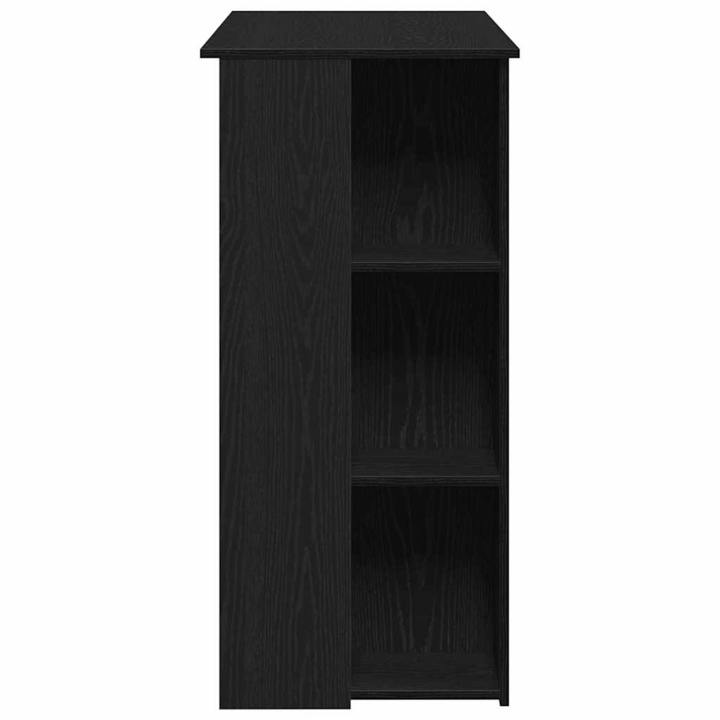 Wall Mounted Bar Table Black Oak Effect 102 x 50 x 103.5 cm Engineered Wood