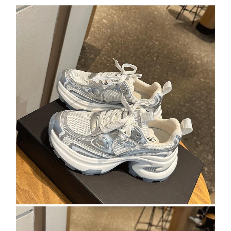 Модные женские роскошные массивные кроссовки с сеткой, дышащие, с увеличенным внутренним слоем, спортивные, беговые, повседневные, женские, для фитнеса, вулканизированные туфли