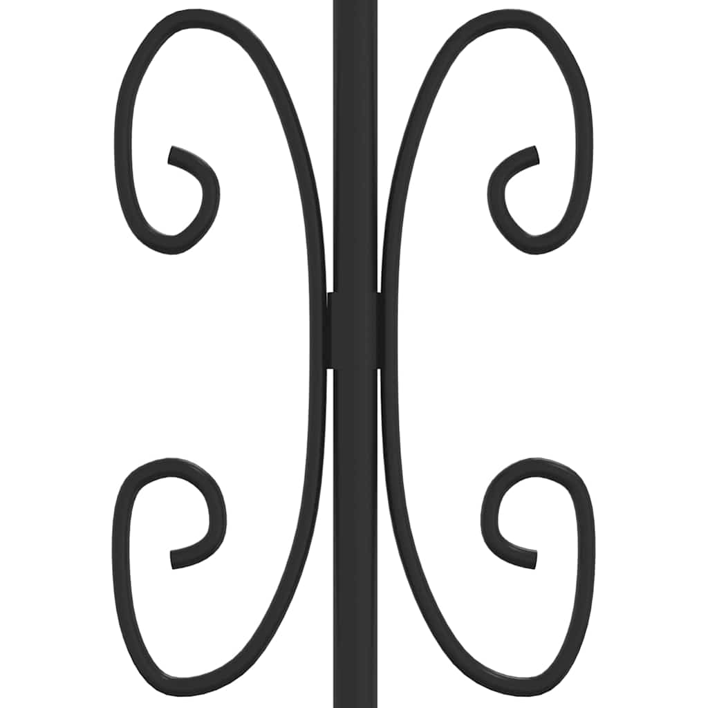 Garden Gate KAMPEN with Spear Tip Black 394.5 x 78 cm Steel