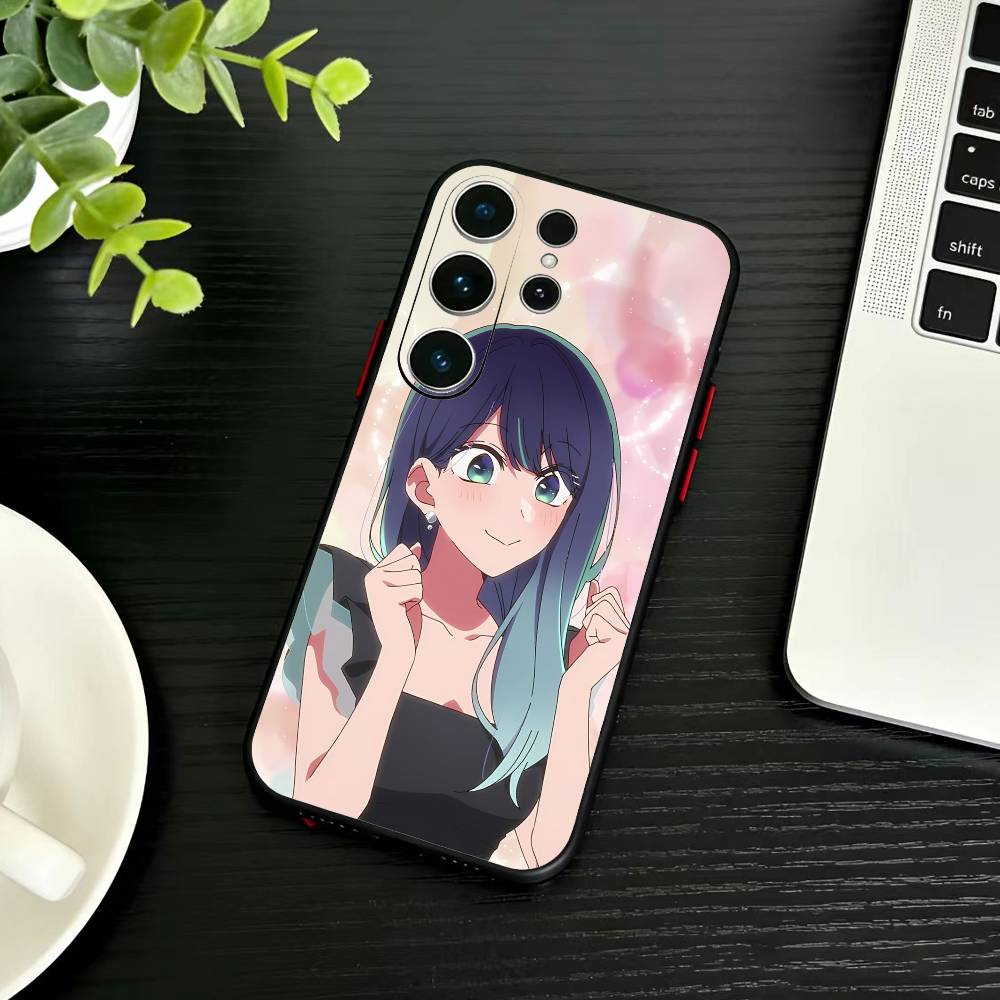 Чехол для телефона аниме Oshi-no Ko для Samsung S26, S25, S24, S23, S22, S30, S21, Ultra, Plus, FE 5G Черный Мягкий Чехол