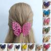 9 см Милые Женские Девушки Молодежная Мода Подарок Зажим для Затылка Заколка для Волос Конфетный Цвет Однослойный Полый Крыло Усики Бабочка Заколка-Краб для Волос