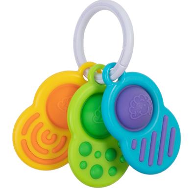 Игрушки для мозга Fat Brain Toys Игрушки для мозга Fat Brain Toys Детские игрушки-клатчи Dimple Clutch Игрушка-фиджет для прорезывания зубов Подлинная лаймово-зеленая FA348-1 Желтая, синяя,