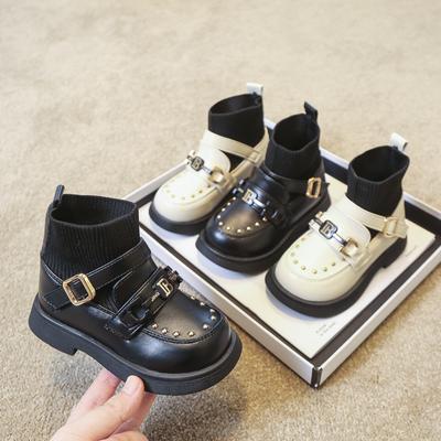 Осенне-зимние новые кожаные ботинки для школьников с мягкими ботинками