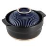 Kakusei Earthenware Pot, No. 5, Single Serving, Navy Blue, Modern Design, Lid Transforms Into a Bowl, Overflow Resistant, Lightweight, Ceramic, Can Be
