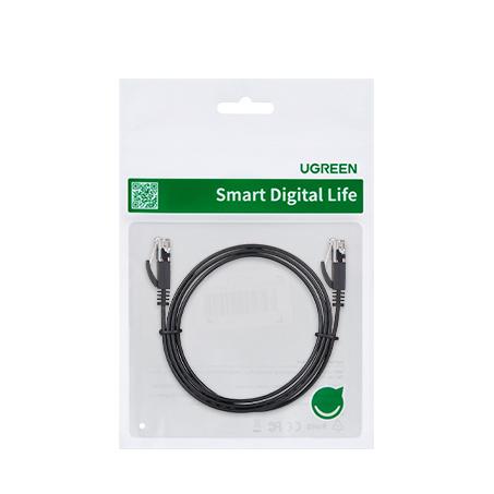 Ugreen NW102 - 2m Ultra-Flexible Flat Cat 6 Ethernet Cable In Black