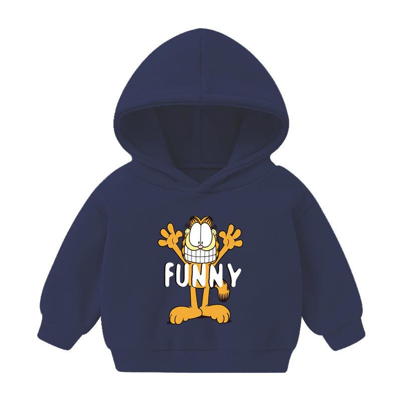 Флисовая детская толстовка с капюшоном на осень и зиму, повседневная спортивная толстовка с героями мультфильмов для мальчиков и девочек