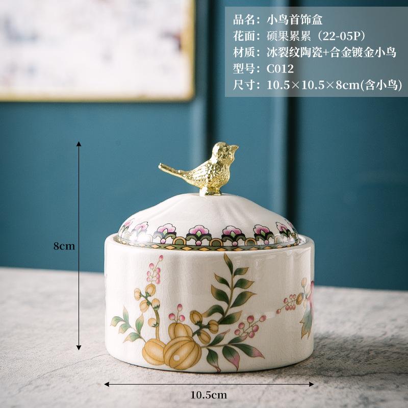 Американская ретро керамическая шкатулка для украшений креативная птица кольцо серьги ожерелье органайзер контейнер для хранения украшений домашний инструмент для хранения