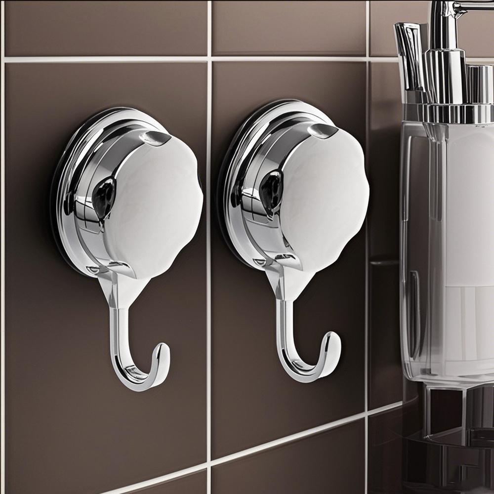 Высококачественные 2 шт. Одинарные самоклеящиеся крючки без сверления - Прочные и долговечные, Идеальны для подвешивания предметов на кухне и в ванной комнате