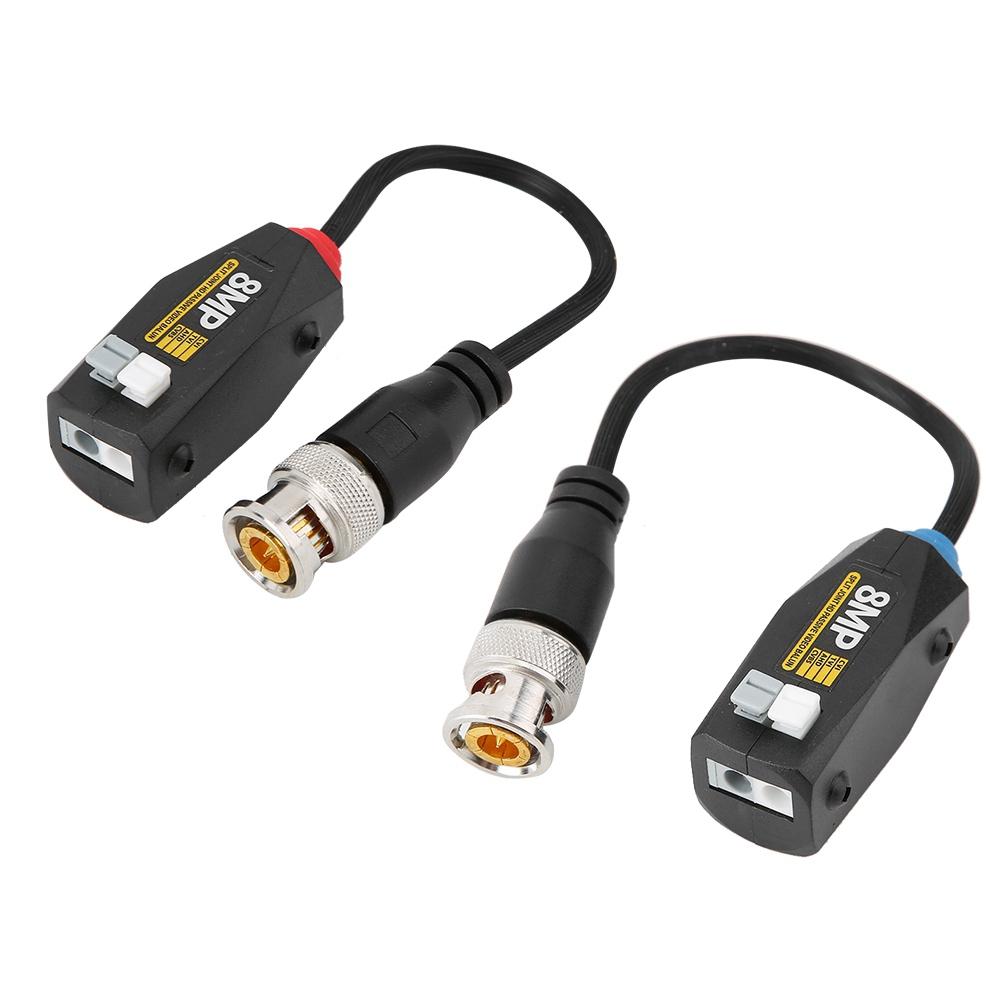 1 пара 8MP High Definition Spliced Passive Video Balun Push Terminal Twisted Pair Transmitter