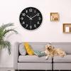 Wall Clock Quartz Movement Clear Display Large 3D Numbers Silent Operation Battery-Powered Non-Ticking Clock