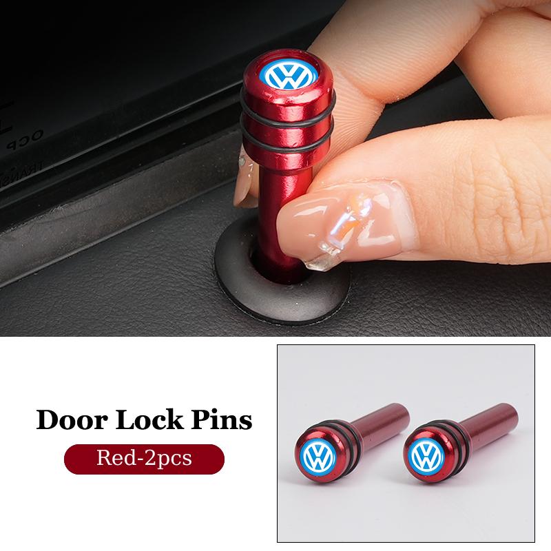 Car Door Lock Pins Metal Door Lock Pull Pin Cover Key Accessories For Volkswagen VW Polo Golf 6 7 8 Jetta Tiguan Touran T-ROC zf4