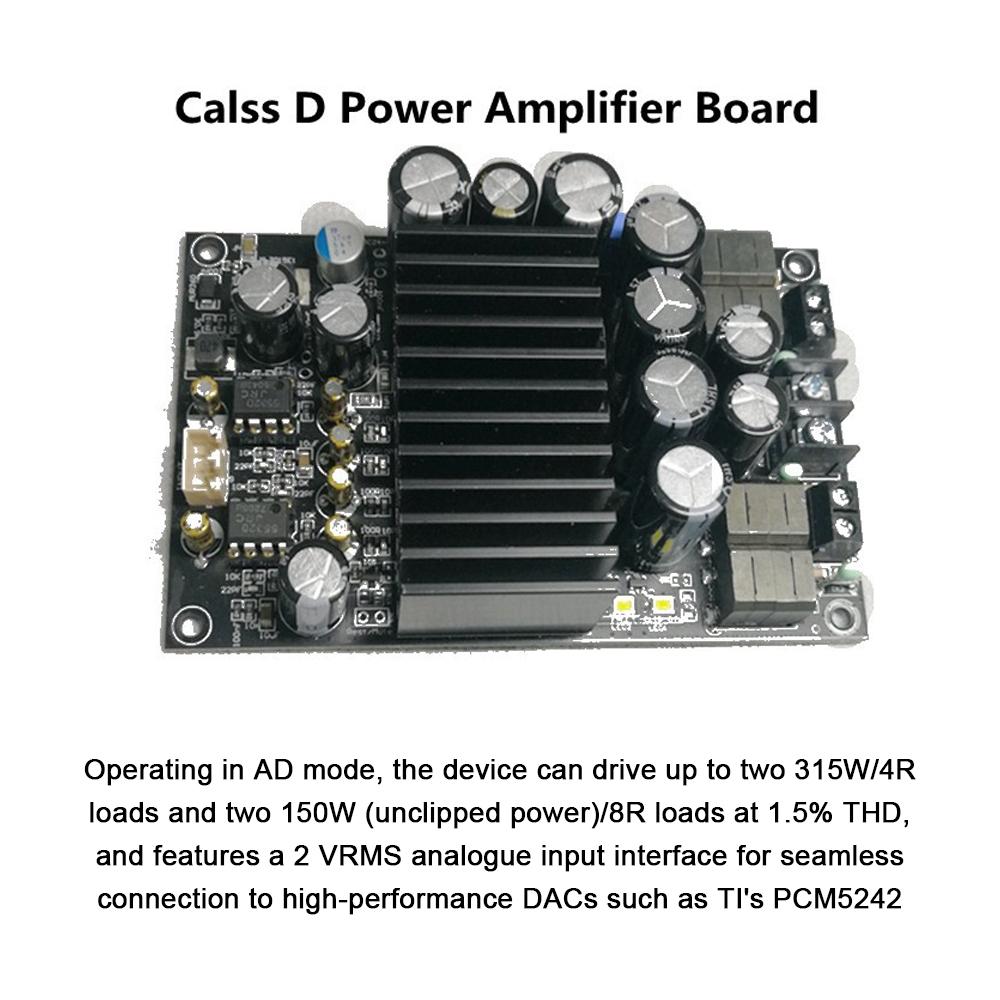 Модуль платы аудиоусилителя мощностью 600 Вт, 2.0 канала высокой мощности со стереовходным интерфейсом 3,5 мм