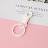 Leather Tulip Flower Shaped Bag Pendant Car Keychain Hand Rope Women Bag Accessories New Elegant Hand Bag Rope Accessories 2025