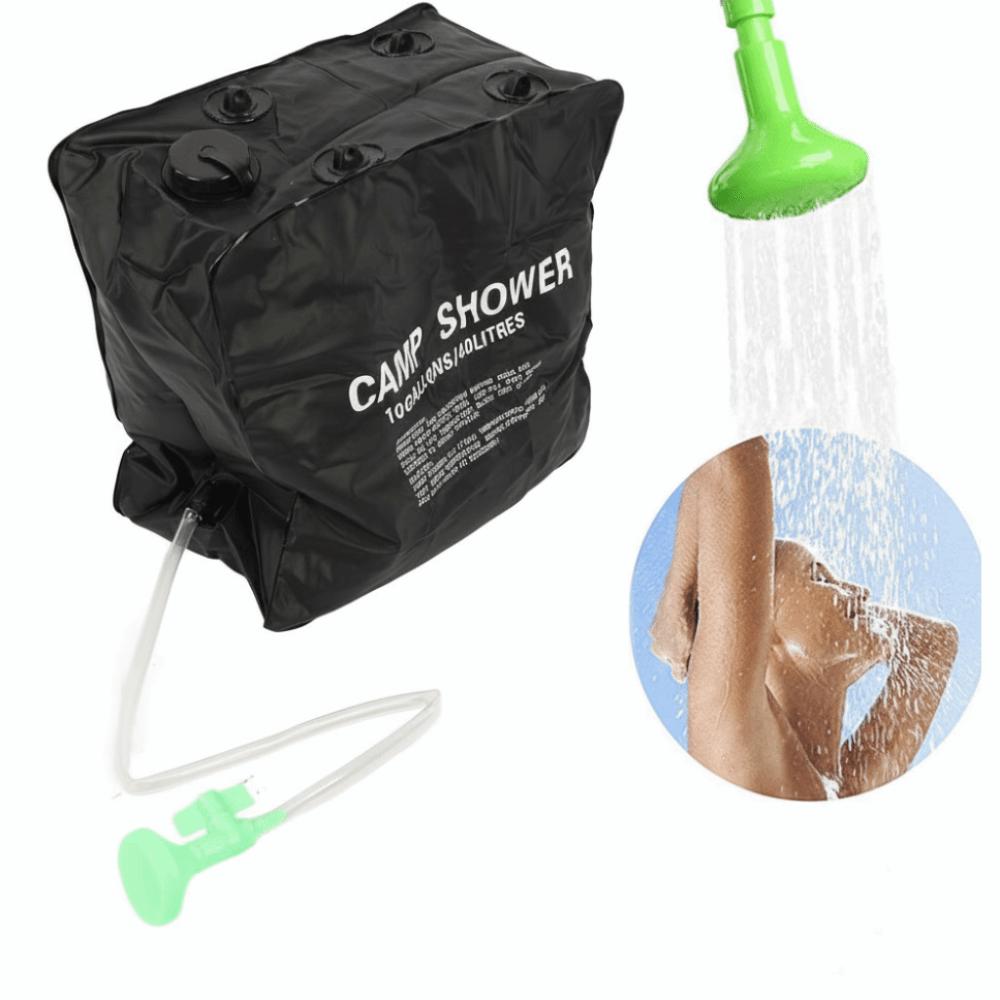 40L/10 Gallons Solar Camping Shower Bag Removable Solar Heated Water Bag  Traveling