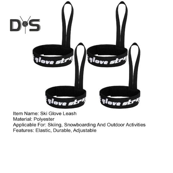 2/4Pcs Ski Glove Leash Elastic Sport Glove Safety Strap Slim Wrist Leash Glove Fixing Band for Mountaineering Skiing Snowboarding Accessories
