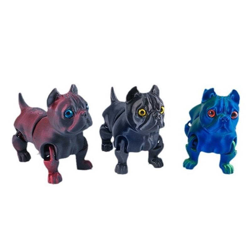 Брелок-статуэтка французского бульдога, напечатанный на 3D-принтере, Подарки для любителей бульдогов, Декор для стола/книжной полки, Украшения для приборной панели автомобиля, Фигурки, Модель собаки